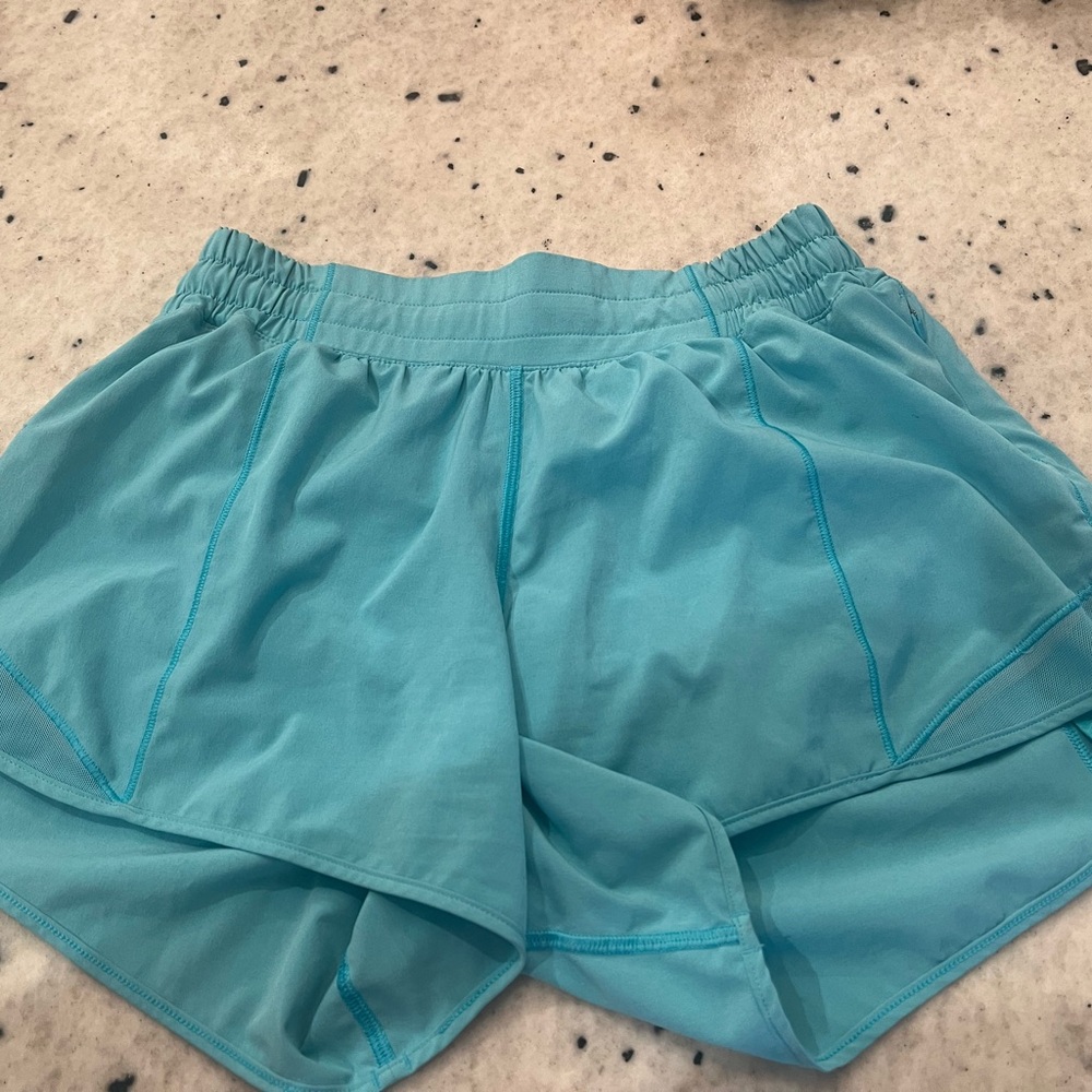 lululemon athletica Turquoise Hotty Hot Shorts